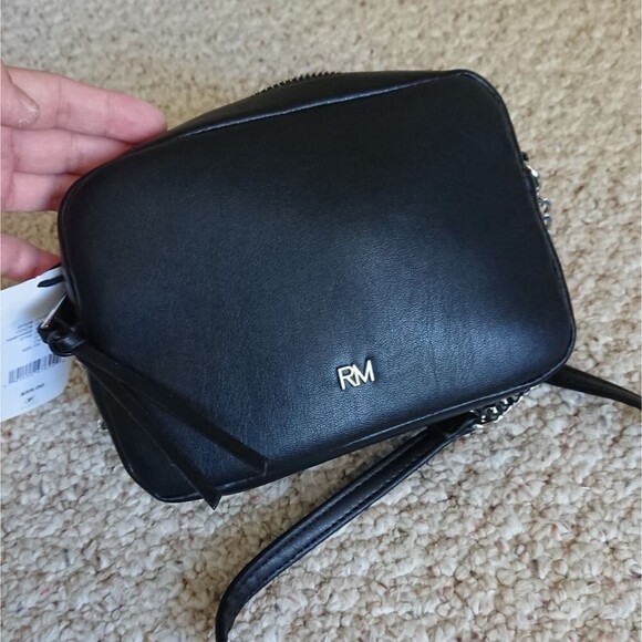 RM Rebecca Minkoff diamond quilted  with studded crossbody in black - Picture 7 of 12